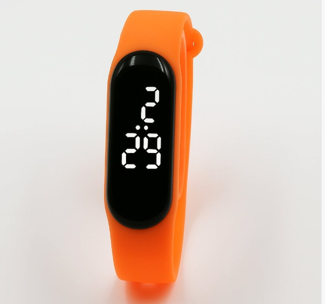 RELOJ DIGITAL ECONOMICO NARANJA