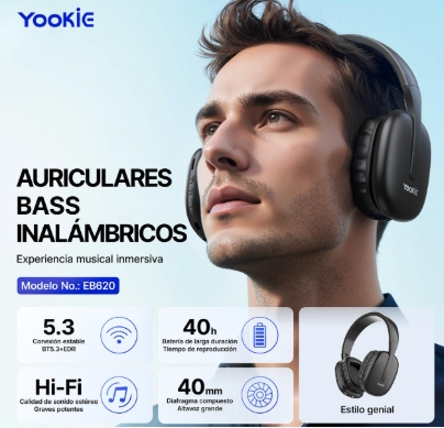 DIADEMAS BASS INALAMBRICAS EB620