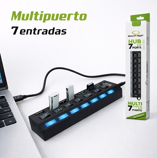 MULTIPUERTO USB 7 ENTRADAS