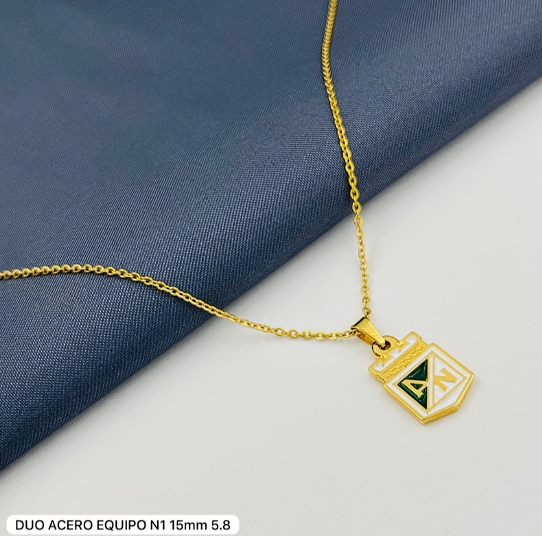 CADENA Y DIJE FUTBOL COLOMBIANO ATLETICO NACIONAL