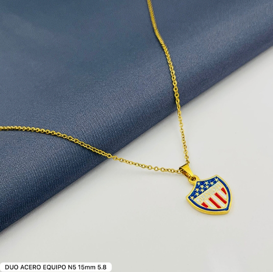 CADENA Y DIJE FUTBOL COLOMBIANO JUNIOR DE BARRANQUILLA