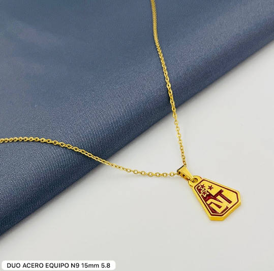 CADENA Y DIJE FUTBOL COLOMBIANO CLUB DEPORTES TOLIMA