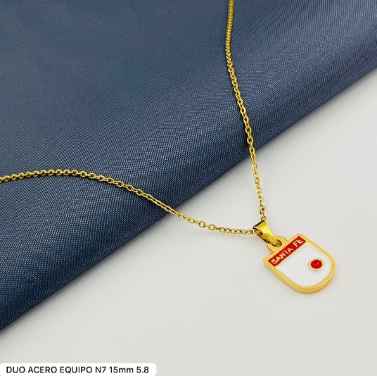 CADENA Y DIJE FUTBOL COLOMBIANO CLUB INDEPENDIENTE SANTA FE