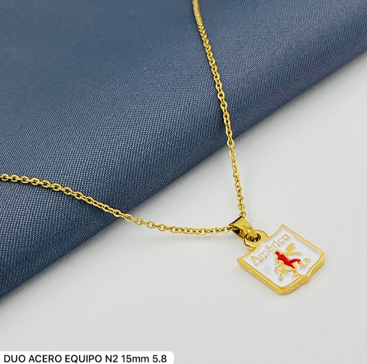 CADENA Y DIJE FUTBOL COLOMBIANO AMÉRICA DE CALI