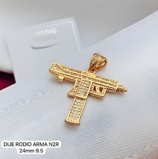 MINI UZI DIJE RODIO ORO ROSA BRILLANTE