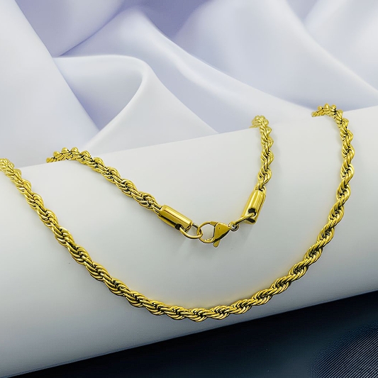 CADENA EN LAZO DORADO A1