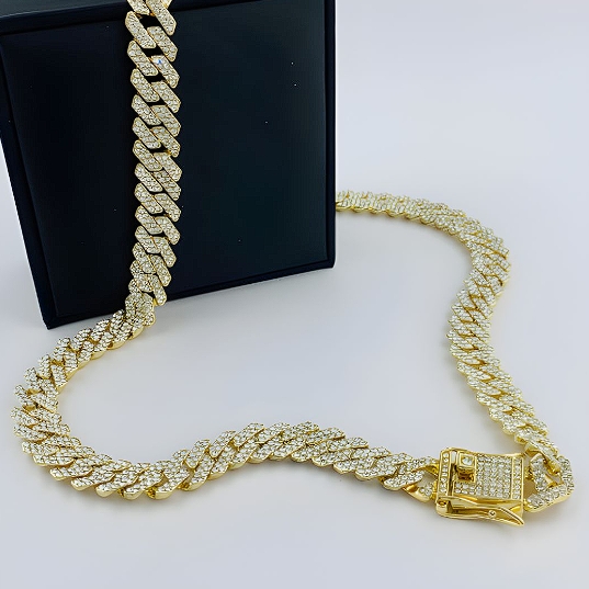 CADENA EN RODIO BRILLANTE 78A