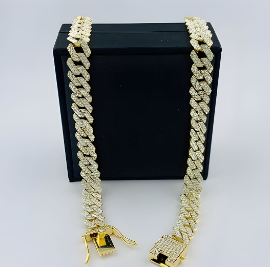 CADENA EN RODIO BRILLANTE 78A