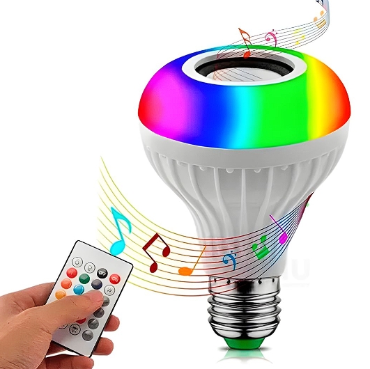 BOMBILLO PARLANTE LED RGB