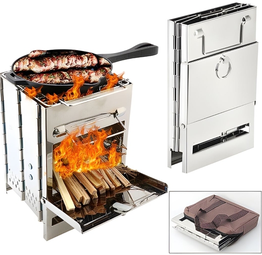 ESTUFA DE LENA PLEGABLE PORTATIL