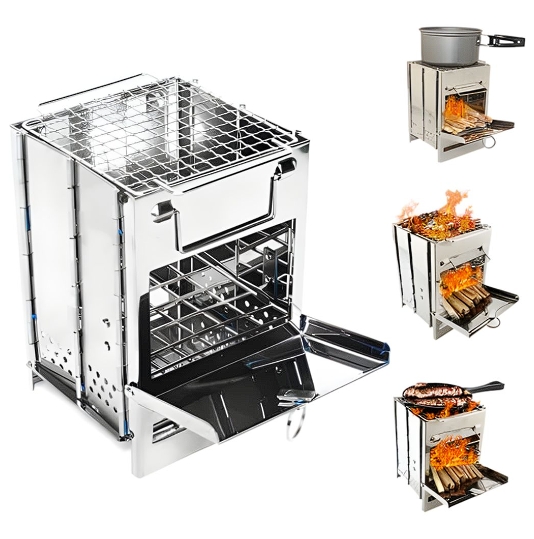 ESTUFA DE LENA PLEGABLE PORTATIL