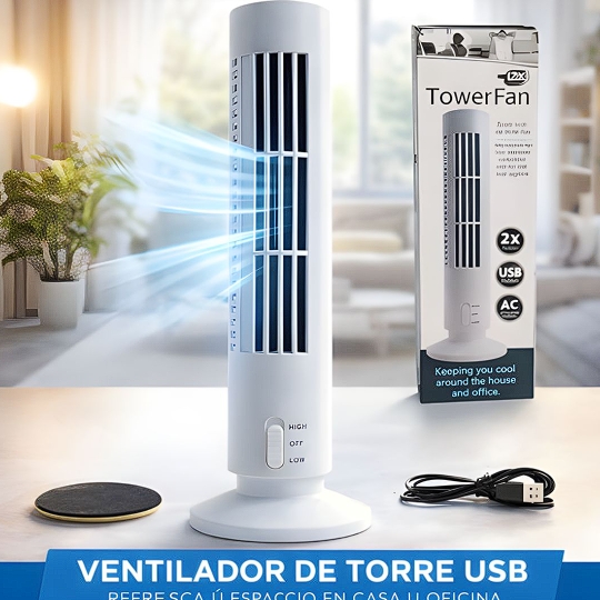 VENTILADOR DE TORRE USB PORTATIL