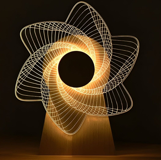 LAMPARA GIRATORIA MANDALA