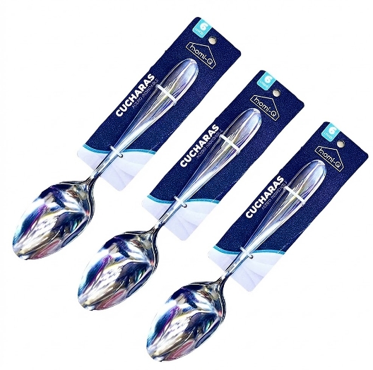 CUCHARA METAL FINA X6 UNIDADES